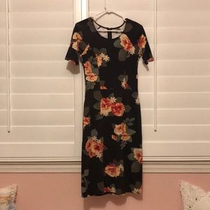 Rose flower formal dress